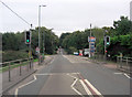 SU2918 : A36 Salisbury Road descends Palmers Hill by Stuart Logan