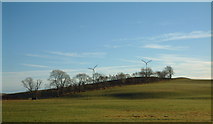 NX8371 : Shenrick Hill turbines by Hugh Close