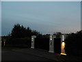 Gated entrance on Birds Hill Drive, Oxshott