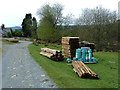 New fencing materials waiting at Drannandow Farm