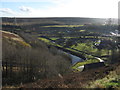 Dunford Bridge from Winscar Reservoir dam