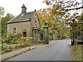 SJ9684 : Lodge at entrance to Lyme Park from A6 by Chris Morgan