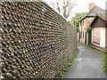 Flint wall on Stoney Lane