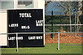 Cricket scoreboard, Holywood