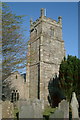 SW7832 : The tower of St Budocus' church, St Budock by Dave Kelly
