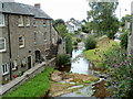 Afon Ennig upstream from High Street, Talgarth