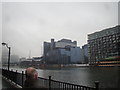 View of the Bank of New York and the Exchange Tower from Millwall Dock