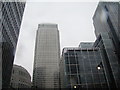 TQ3780 : View of One Canada Square from Heron Quays by Robert Lamb