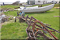 Bag-net anchors and a salmon coble at Rockfield