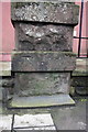 NX9717 : Benchmark on Copeland Centre gatepost by Roger Templeman