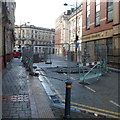 Fenced-off NE end  of High Street, Newport