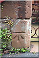 Benchmark on Wesleyan Methodist chapel gatepost