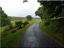 NN7619 : Estate road near Dalrannoch Wood by Anthony O'Neil