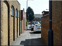TQ4388 : Alley from Cranbrook Road to Pershore Close by Robin Webster