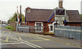 Aston-by-Stone station remains and level-crossing on B5027, 1990