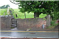 The steps of Pigeonwell Lonning at A596 entrance