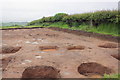 Archaeological dig site by Camp Farm trig point