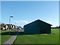 TQ6479 : Sports Pavilion, Chadwell St Mary by David Anstiss