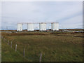 NF8342 : Oil tanks by Loch Carnan by Hugh Venables