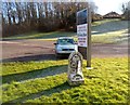 Milestone alongside Pyle Road, Pyle