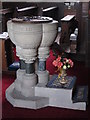NY9171 : St. Peter's Church, Humshaugh - font by Mike Quinn