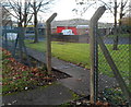 Pedestrian entrance to Hill Street Industrial Estate, Cwmbran