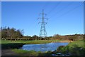 Pond and pylon - Wath Golf Club