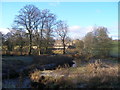 The hamlet of Booth Bridge across Earby Beck