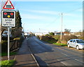 Warning of level crossing ahead, Oldends Lane, Stonehouse