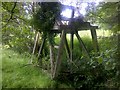 What is left of an  old water wheel