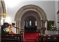 Twelfth century chancel arch in Everton parish church