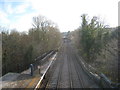 View from the station footbridge, Riding Mill looking east