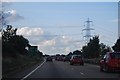 Pylons crossing the A12