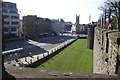 On the wall of Cardiff Castle