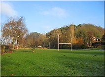 SO7293 : Rugby pitch at Severn Park, Bridgnorth by P L Chadwick