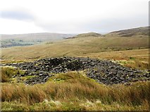 NY6749 : Shelter in the rock outcrop in the headwaters of Smallcleugh Burn by Mike Quinn