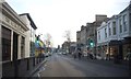 Pedestrian crossing lights outside Allan-Water Cafe