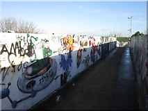 TA0627 : Graffiti on footbridge by Ian S