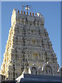 The carved roof of the London Sri Murugan Temple, Little Ilford
