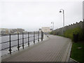 SD2068 : Footpath alongside Buccleuch Dock, Barrow in Furness by Graham Robson