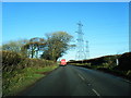 A484 crossed by power lines