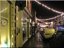 SP2865 : Christmas lights in Smith Street by Robin Stott