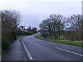 Heading uphill on the A487