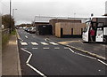 ST7095 : Road alongside the edge of the motorway,  Michaelwood Services M5 south side by Jaggery