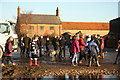 SK8772 : Boxing Day walkers by Richard Croft