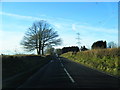 A4139 crossed by power lines near Elm Grove