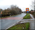 30mph speed limit on the southern approach to Cosmeston