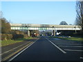 ST4890 : Railway bridge over the A48 at Crick by Colin Pyle