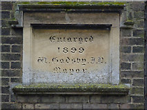 TL2470 : Godmanchester Town Hall date stone 2  by Alan Murray-Rust