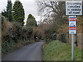 Oncoming vehicles in middle of road sign, Crown Road, Cwmbran